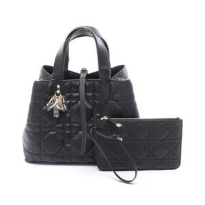 Dior Toujours Macro Cannage Handbag Leather Black